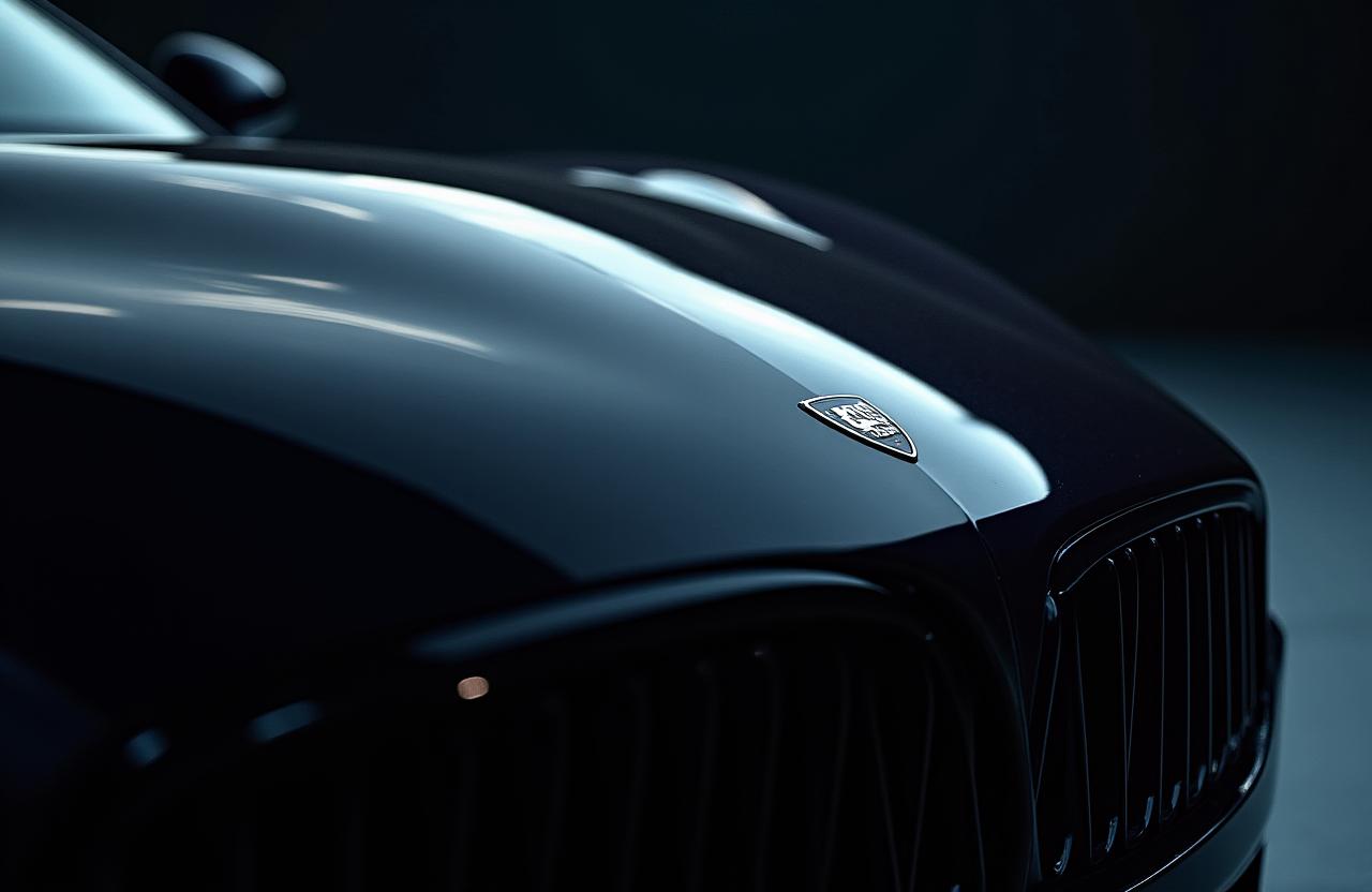 Luxury car with a pristine finish